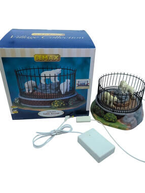 Lemax Village Collection‎ Polar Bear Cage Animated Table Accent Retired Working